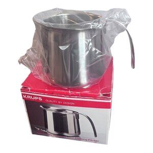Krups 20 Oz Italian Style Stainless Steel Frothing Pitcher Original Box